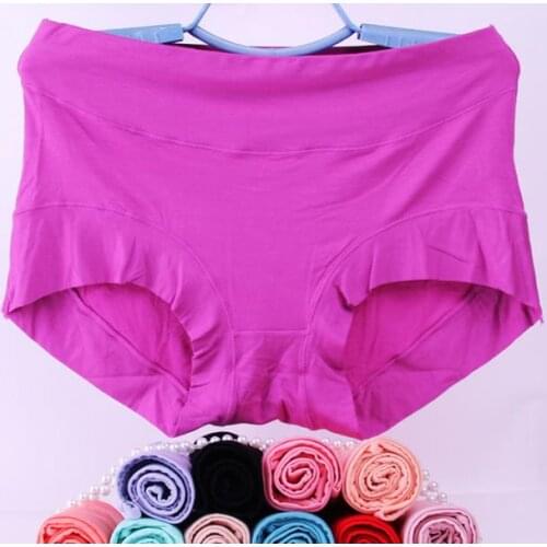 QA156 Big size women panties soft modal underwear ruffles pretty briefs comfortable female lingerie 10 colors