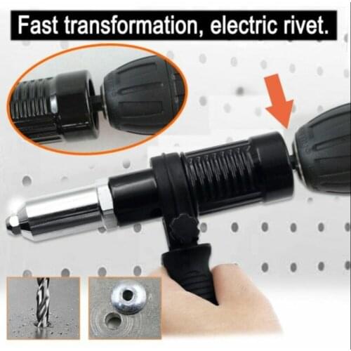 1 Set Electric Rivet Gun Riveting Adapter Insert Cordless Drill Aluminum Rivet Nut Riveter Insert Nail Power Tools Acessories