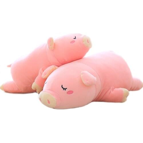 1pc 30cm Lovely Sleeping Pig Plush Toys Soft Stuffed Animals Pink Piggy Plush Dolls Pillow for Children Girls Gifts