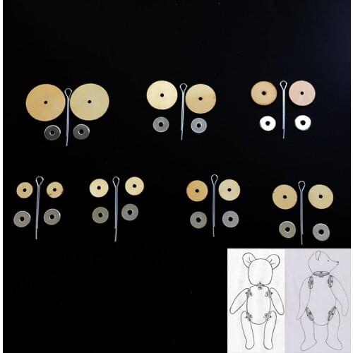 10 Sets Wood Joints Connectors For Handmade Bear Doll Craft Children Kids Toy DIY Scrapbooking Manual Handicraft Accessory