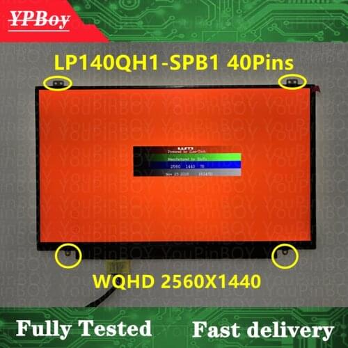 14" LP140QH1-SPB1 WQHD 2560X1440 40Pins For Lenovo ThinkPad X1 Carbon 3rd Gen LCD Screen matrix LP140QH1 (SP)(B1) FRU: 00HN826