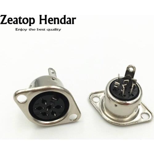 20Pcs DIN 6 Pin Female Jack Cable Plug Adapter Panel Mount Solder Chassis Connector