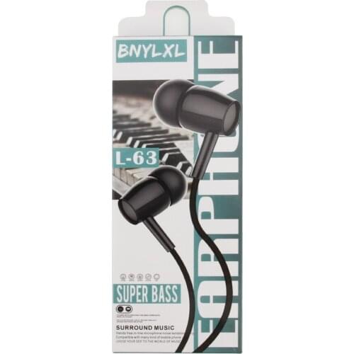 3.5mm Jack Wired Earphones in Ear bass headphones Stereo Headset Volume Control Earbuds mobile phone Earphone 100PCS