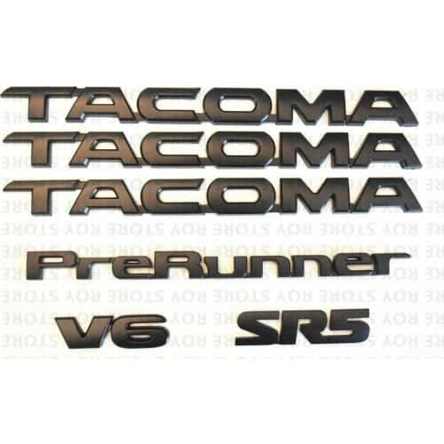 6 x For Tag MATTE Black Emblem Decal Badge Nameplate Prerunner V6