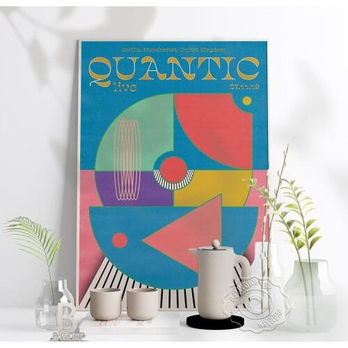 Abstract Geometric Figure High Quality Art Poster, Quantic Live Wall Stickers, Color Geometry Home Decor Fans Collection Gift