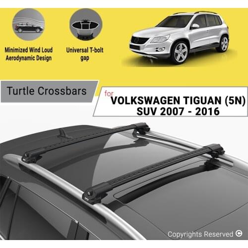 BARS FOR VOLKSWAGEN TIGUAN SUV 2007-2016 ALUMINUM ALLOY SIDEBARS CAR ROOF RACK LUGGAGE CARRIER CROSSBAR