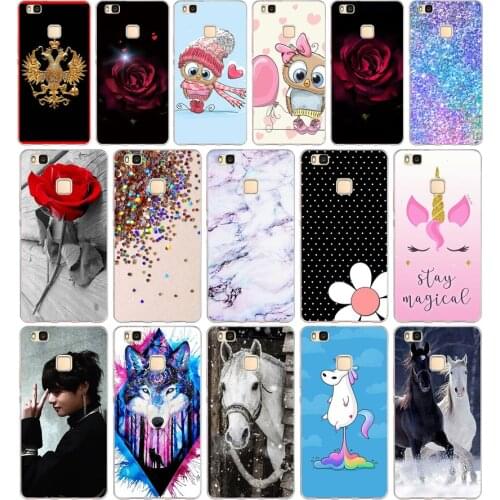 B For Cover Huawei P9 Lite Case Cute Animal Silicon Soft TPU for Funda Huawei P9 Lite Case 2016 P8 P9Lite 2017 Phone Back Cases