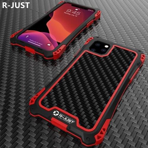 R-just Case For Iphone 13 11pro Max Luxury Hard Metal Aluminum Alloy Tpu Silicon Shockproof Armor Phone Cover For Iphone 13 Mini