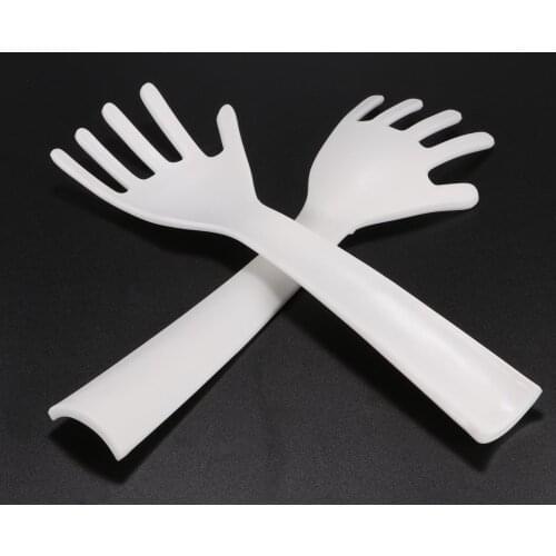 2-Piece Hands Salad Servers Creative Salad Mixing Fork Plastic Salad Tongs Kitchen Aid Light Weight Salad Serving Cutlery