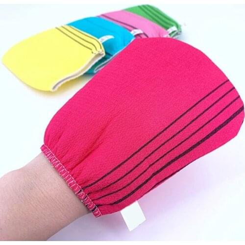 Korean Exfoliating Bath Scrub Glove Exfoliating Body Scrub Facial Tan Massage Mitt Removal Exfoliate Peeling Glove Grain Towel