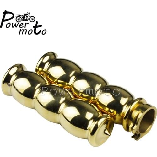 Motorcycle Brass 1" Handlebar Grips Golden Handle Grips 25mm For Harley Sportster XL1200 883 Bobber Chopper Custom