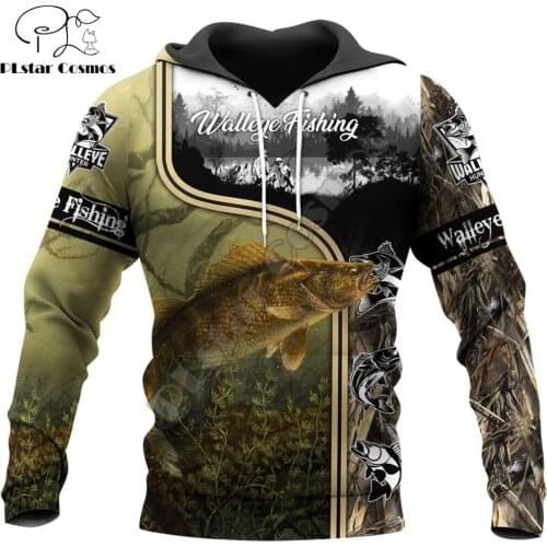 Walleye Fishing With Dad 3D All Over Printed Mens Autumn Hoodie Sweatshirt Unisex Streetwear Casual Zip Jacket Pullover KJ564
