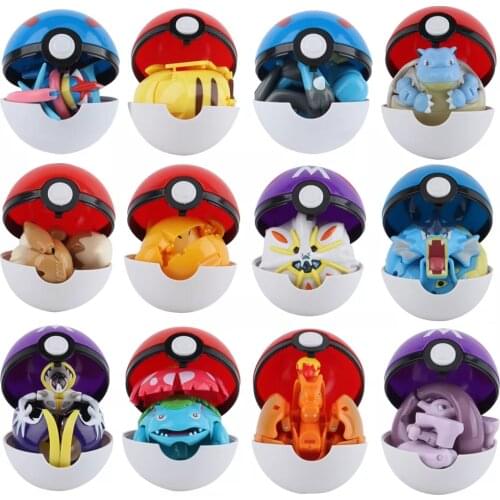Pokemon toys set Pocket Monster Pikachu Action Figure Pokemon Game Poke Ball Model Charmander Anime Christmas halloween Gift