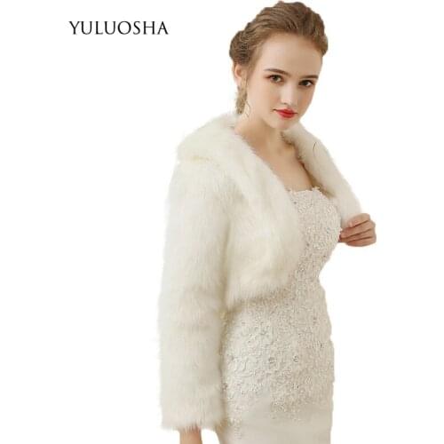 YULUOSHA Autumn Winter New Bride Wedding Plush Shawl Warm Wedding Dress Imitation Wool Long-sleeved Coat Medieval Cloak