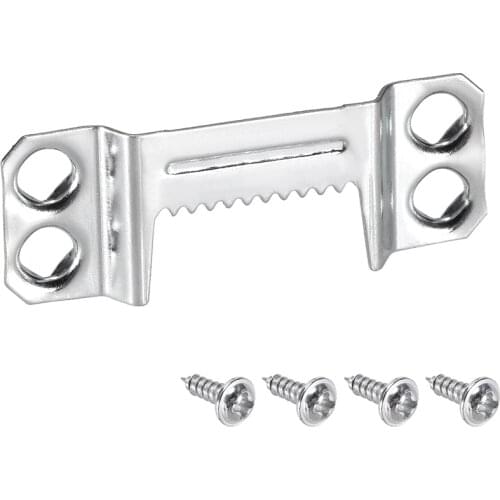 Uxcell Sawtooth Picture Hangers, 43mm 4-Hole for Frame Hanging, 100 Pcs