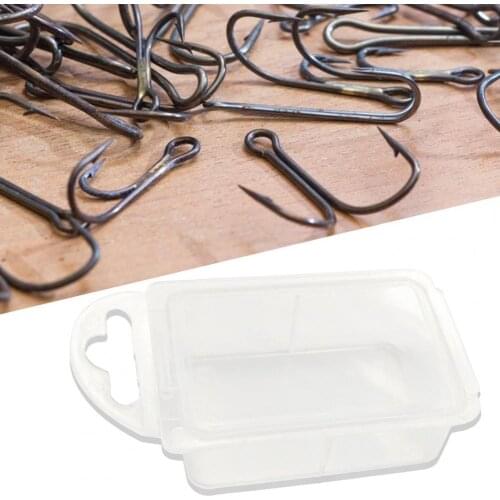 10Pcs/Set Transparent Fishing Bait Box with Cover Lightweight Waterproof Compact Square Fishing Lure Fishhook Storage Case