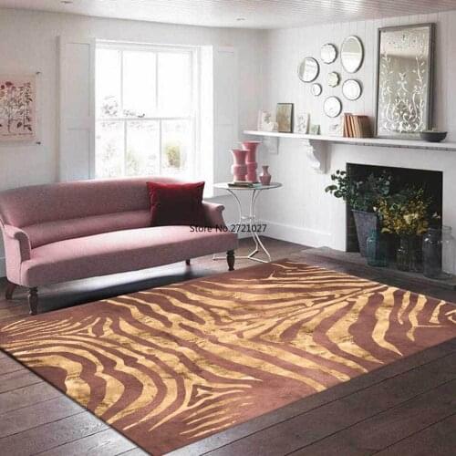 Luxury Animal Pattern Rug Tiger Zebra Printed Coffee Table Carpet Living Room Bedroom Mat Decoration Sofa Carpet