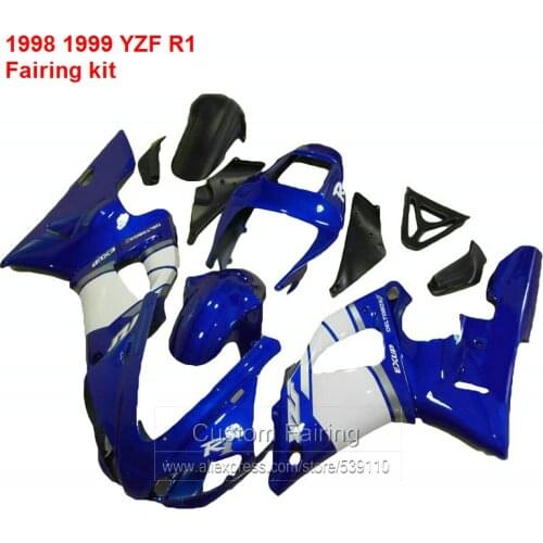 Blue line For YAMAHA YZF R1 1998 1999 model 98 99 ( Glossy ) yzfr1 Best-selling Abs Fairing kit Fairings CN33