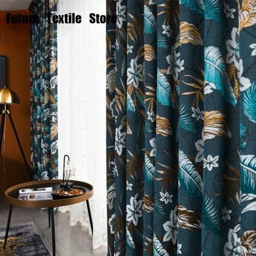 New Light Luxury American Country Printing Curtains High-end Nordic Blackout Curtains for Bedroom Living Room Custom Products