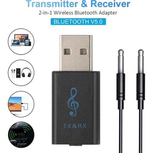 High Quality 2 In 1 USB Bluetooth 5.0 Audio Transmitter Wireless USB Adapter For Television Computer