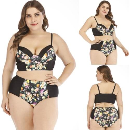 2020 Large Size Swimsuit Bikini Set Separate Large Size Womens Swimwear Swimming Suit For Women Push Up Bikini Set