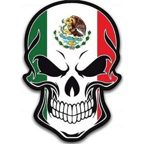 Hard Hat Mexico American Flag Punisher Skull Vinyl Decal Sticker Universal Label Motorcycle Helmet Decals Vinyl Waterproof PVC