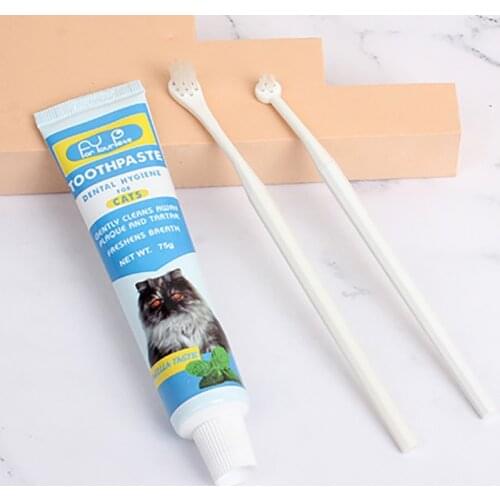 Pet Toothbrush Toothpaste Kit Dog Brush Addition Bad Breath Tartar Teeth Care Dog Cat Cleaning Mouth Pet Cleaning Tool