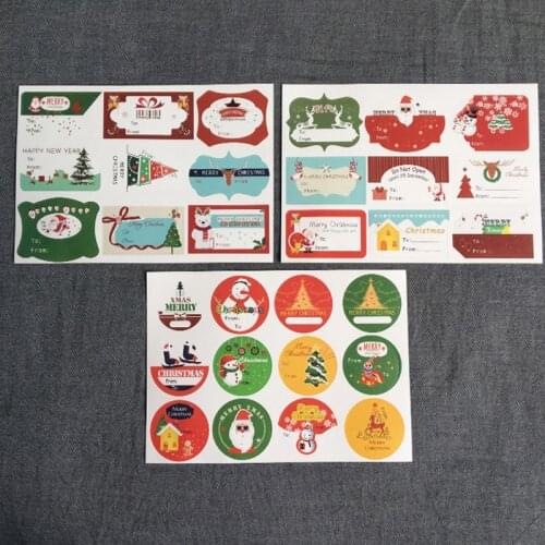 10sheets/lot Round Christmas Countdown Various Style Sealing Stickers 3 Selections Gifts Sealing Sticky