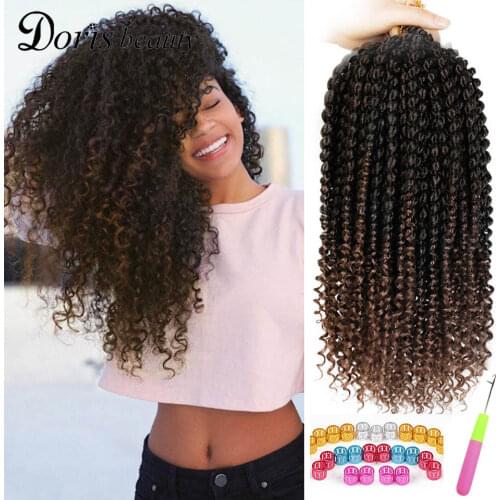14 inch Twist Marley Braids Ombre Hair Crochet Braid Synthetic Braiding Hair Extensions Curly Crochet Hair Women Locs