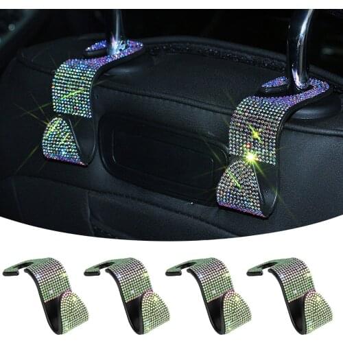 2020 4Pcs Universal Car Seat Back Hook Car Accessories Interior Portable Hanger Holder Storage for Car Bag Purse Cloth