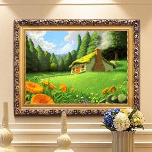 Country House DIY Diamond Painting Lovely Cross Stitch Embroidery Design Wall Decoration Landscape