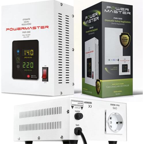 POWERMASTER PWR-1000 AUTOMATIC VOLTAGE REGULATOR 1000VA (COMBI REGULATOR)