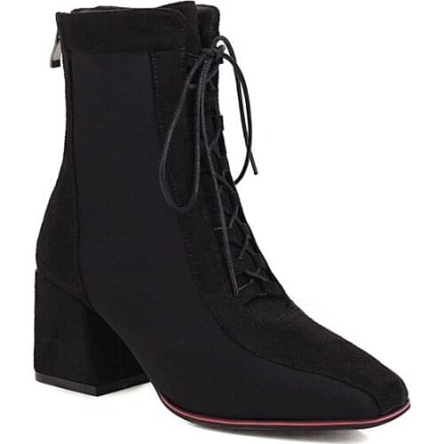 Big Size Lace up boots boots women woman winter boots women women shoes botas