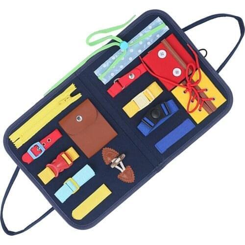 Baby Felt Cloth Books Toddler Sensory Motor Basic Skill Training Toy Montessori Kids Early Learning Basic Life Skill Toy