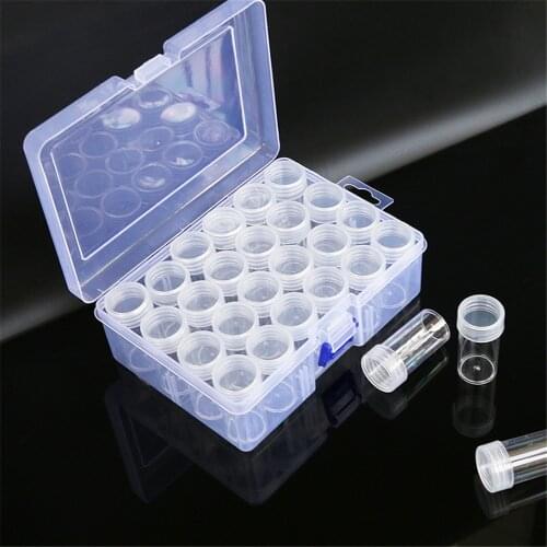 Huacan 5D Diamond Painting 24 Bottles Tools Accessories Diamond Embroidery Mosaic Storage Box Carry Case