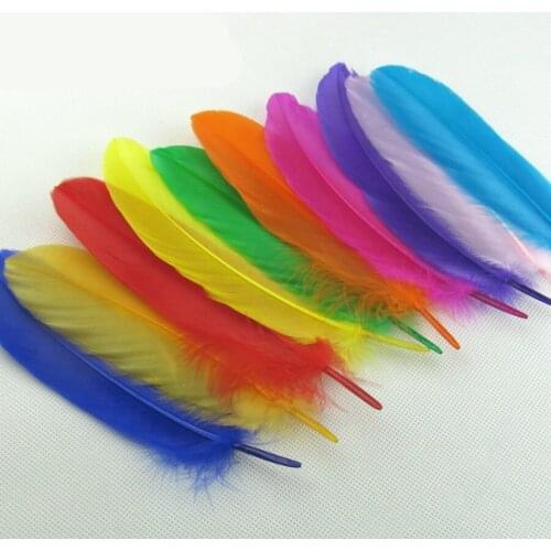 100pcs Colour Big Feather Indian Headdress Fashion And Accessories DIY Handmade Materials Art Accessories
