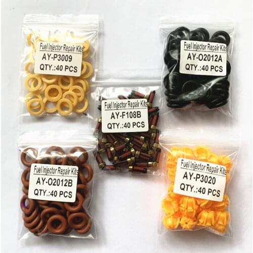40sets/200pcs Fuel Injector Repair Kits for B-mw M60 V8 1992-1996 Pintle Valve Injection 13641466396 1364173477 0280150778