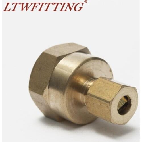 LTWFITTING Brass 1/4" OD x 1/2" Female NPT Compression Connector Fitting