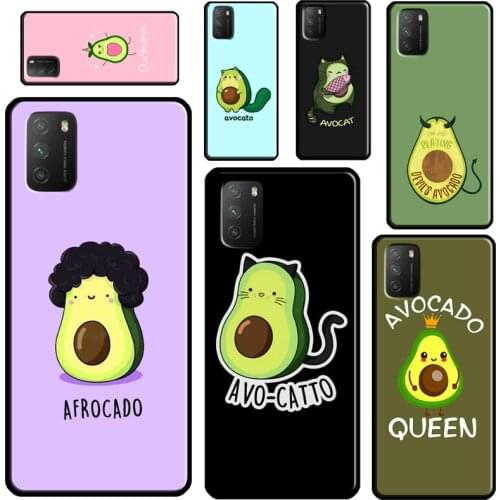 Cute Avocado For POCO X3 Pro M3 F1 F2 F3 Phone Case For Xiaomi Mi 11 Lite 9 10 A3 Mi 11 Ultra 10T Pro