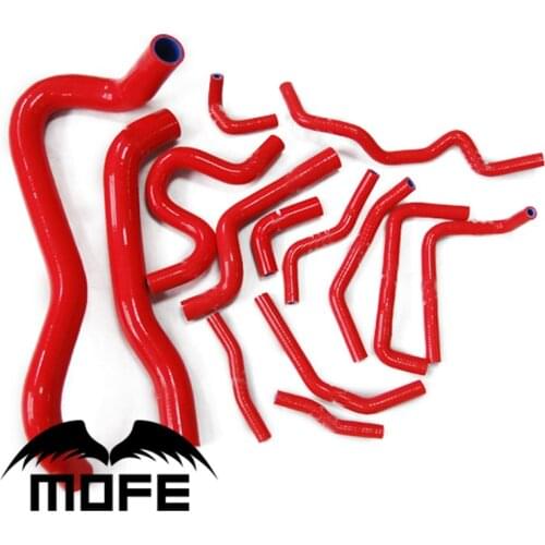 MOFE 14PCS/SET Original Logo Silicone Coolant Hose Kit For Honda Civic Type R FN2 2006-2010 Red