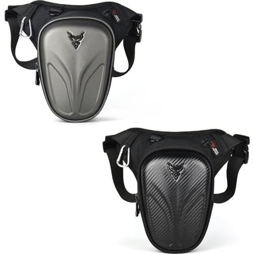Hard Shell Motorcycle Bag Waterproof Drop Leg Side Bag Riding Bag Outdoor Casual Waist Bag Fanny Pack Bag Motorbike Men Belt Bag