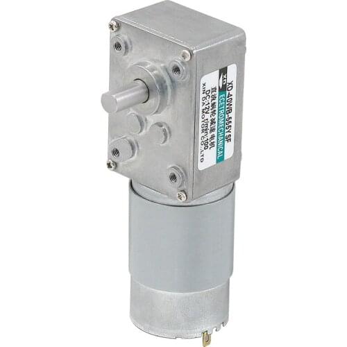 20W 555 DC Worm Gear Motor 12V/24V DC High Torque Self-Locking Power Motor Low Speed Micro Motor