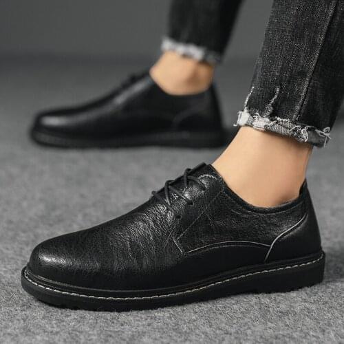 Male Shoes Adult Leather Shoes Men Casual Leather Loafers Male Comfortable Shoes Fashion Sneakers Men Shoes