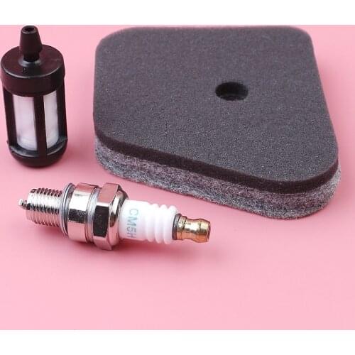 Air Fuel Filter Spark Plug Kit For Stihl FS90 FS100 FS110 FS130 4 Mix Trimmer Brush Cutter Engine Replace Part 4180 120 1800