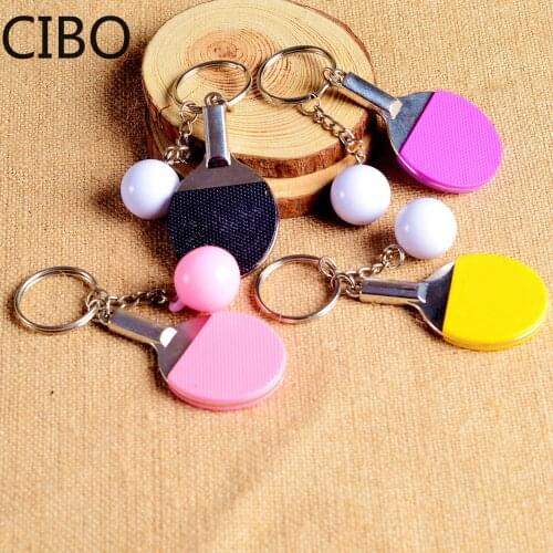 2019 New 6 Color Sport Ping-Pong Table Tennis Ball Badminton Bowling Ball Keychain Key Chain Keyring Key Ring Souvenir Gift