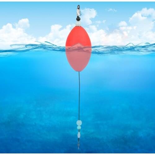 1Pc Fishing Float High Quality EPS Sea Float Red Oval Appearance with Steel Wire Sea Fishing Float Carp Fishing Tackle Accessory
