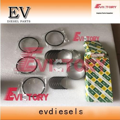For Perkins 404A 404C-22 404C-22T piston ring + con rod bearing and relif valve