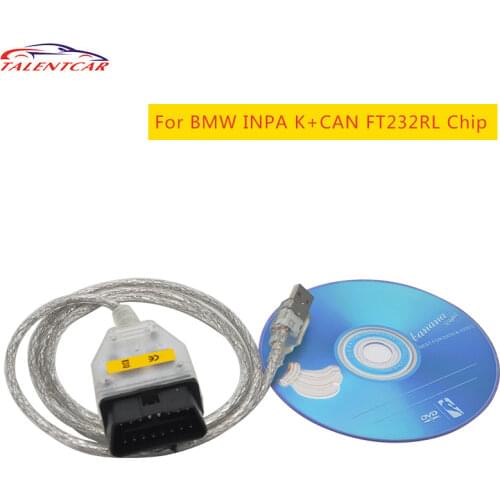 Professional FT232RL Chip For BMW INPA K+CAN Ediabas Code Reader OBD2 USB Interface INPA K DCAN For BMW Series Free Shipping