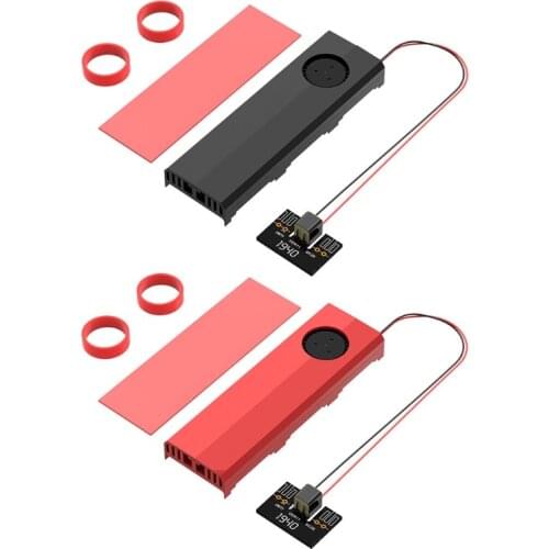 M.2 SSD Heatsink Cooler 2280 Solid State Hard Drive Radiator M2 PCI-E NVME Aluminum Cooling Thermal Pad with 15Pin Cable N2UB