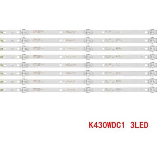 8 PCS/set LED backlight strip for 43PFT4002 43DL4012N 43HFF5952 L43E6800 K430WDK3 K430WDC1 A1 A3 4708-K43WDC-A3113N11 A1113N11